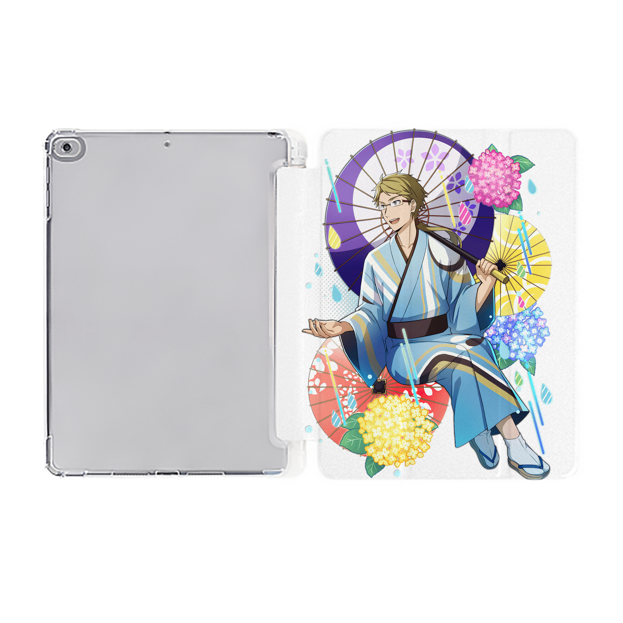 （画像用） 文豪ストレイドッグス Bungo Stray Dogs IPad ケース ペン収納付き 三つ折りスタンド PUレザー×シリコン 対応機種9.5/10.5/10.9インチ